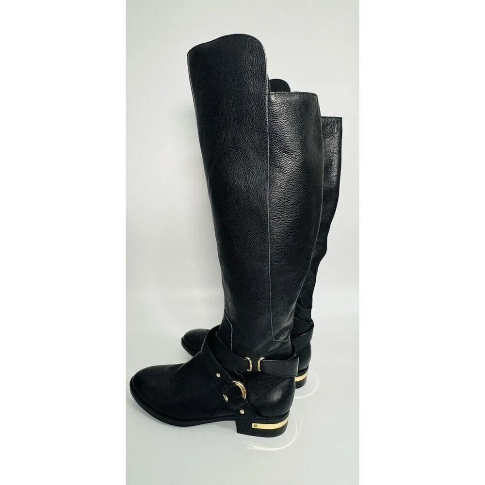 Vince Camuto Womens Preshent Over-The-Knee Riding Boots Size 6.5 Leather NWOB